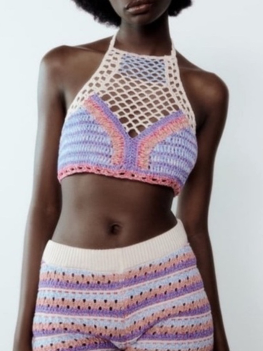Zara Crochet halter -Lavender Multi